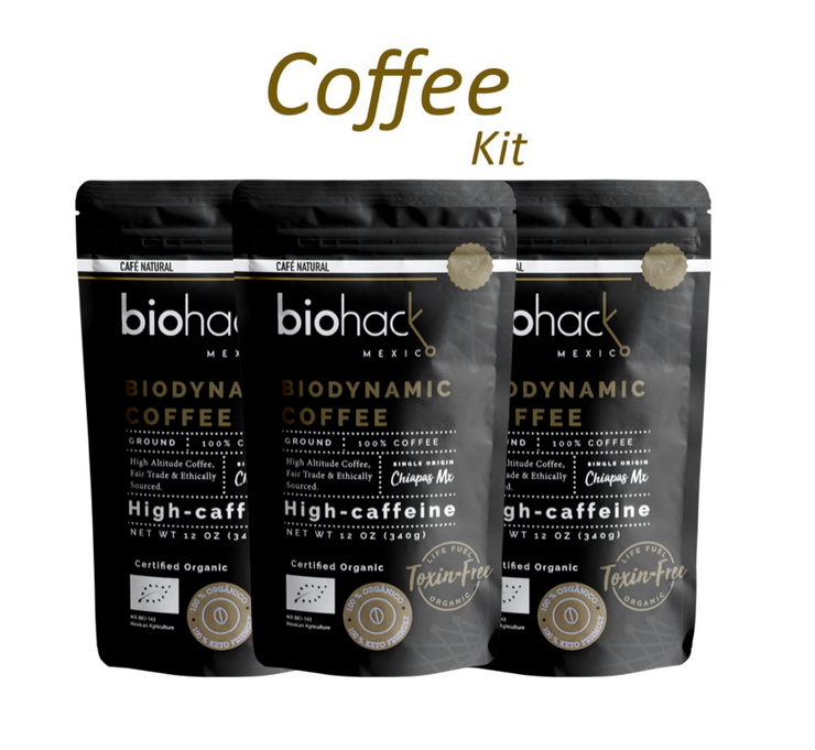 Biohack Coffee Kit - (3 Café 340gr c/u)